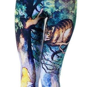 Cheshire Cat Alice in Wonderland Leggings - NWOT